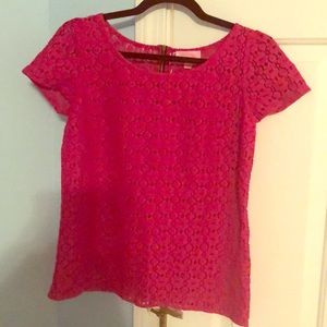 Lilly Pulitzer pink  lace top Small 🌸☀️